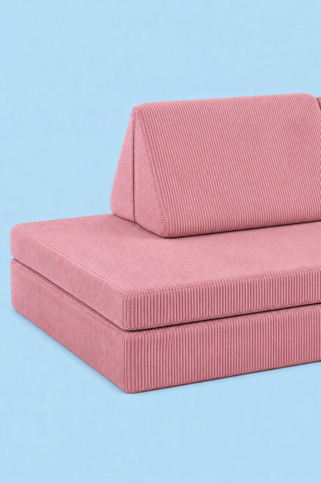 Funbed Sofa Çocuk Oyun Koltuğu, Modüler Katlanır Yatak ve Oyun Minderi Seti, Süngerli Güvenli Çocuk Kanepe