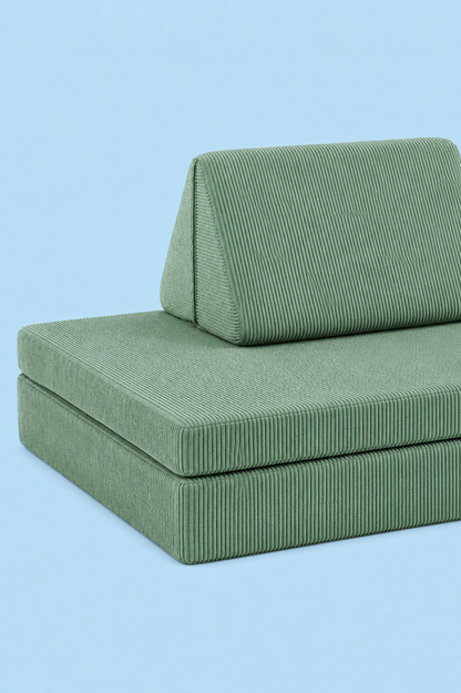 Funbed Sofa Çocuk Oyun Koltuğu, Modüler Katlanır Yatak ve Oyun Minderi Seti, Süngerli Güvenli Çocuk Kanepe