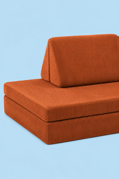 Funbed Sofa Çocuk Oyun Koltuğu, Modüler Katlanır Yatak ve Oyun Minderi Seti, Süngerli Güvenli Çocuk Kanepe
